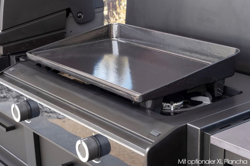 BURN Outdoorkitchen: BURN BBQ Block inkl. Outdoorchef HEAT X-245 und CASO Design Barbecue Cooler 63 Liter