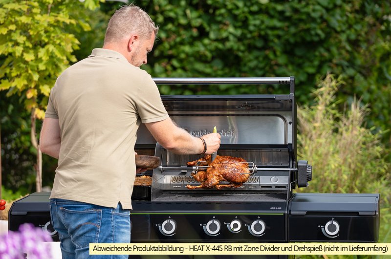 Outdoorchef Gasgrill - Grillstation HEAT X-545 RB - X-DEAL inkl. zusätzlichen Grillfürst Edelstahl Gussrosten (5 Stk.)