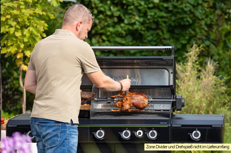 Outdoorchef Gasgrill - Grillstation HEAT X-445 RB - X-DEAL inkl. zusätzlichen Grillfürst Edelstahl Gussrosten (4 Stk.)