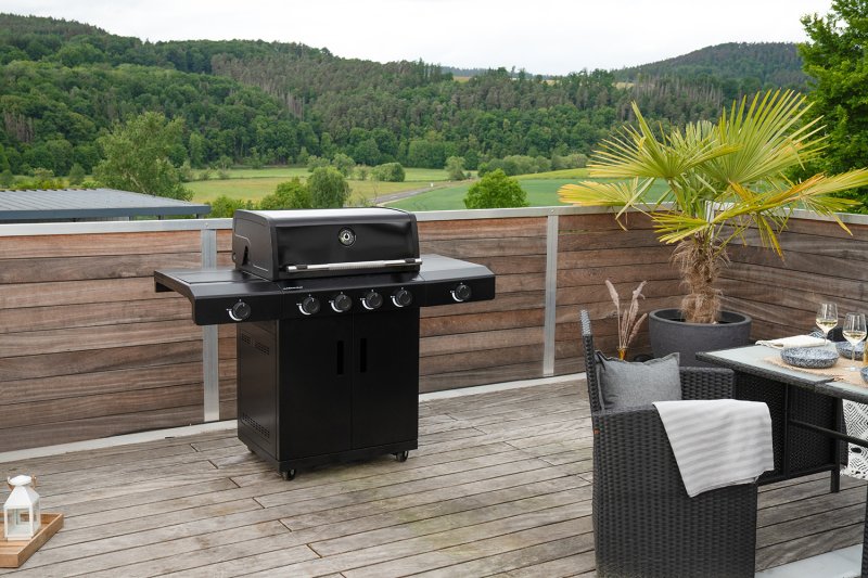 Outdoorchef Gasgrill - Grillstation HEAT C-435 RB mit Blazing Zone und Heckbrenner - inkl. Easy Check Thermometer und Abdeckhaube