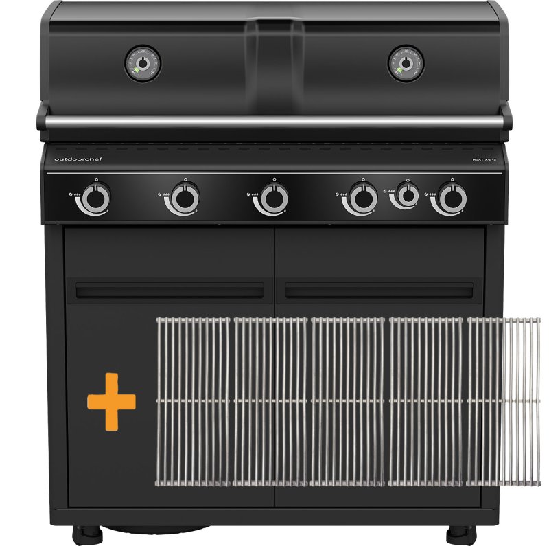 Outdoorchef Gasgrill Grillmodul HEAT X-515 RB K - X-DEAL inkl. zusätzlichen Grillfürst Edelstahl Gussrosten (5 Stk.)