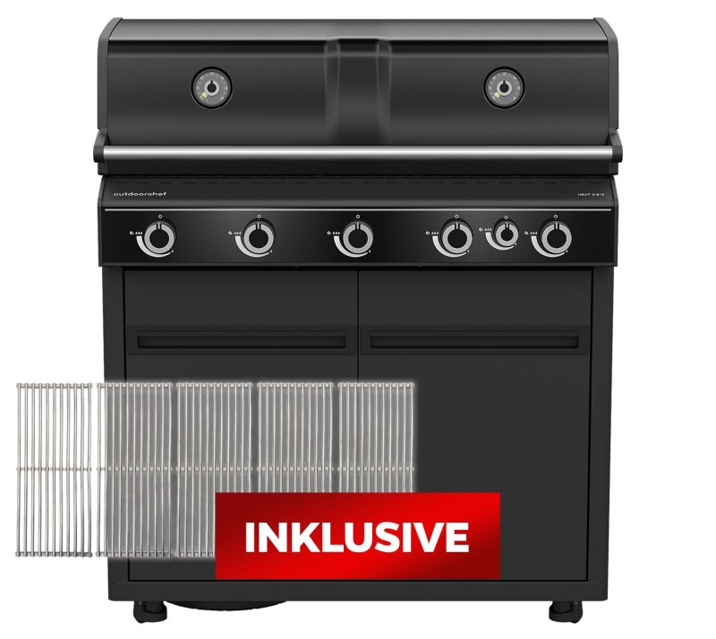 Outdoorchef Gasgrill Grillmodul HEAT X-515 RB K - X-DEAL inkl. zusätzlichen Grillfürst Edelstahl Gussrosten (5 Stk.)
