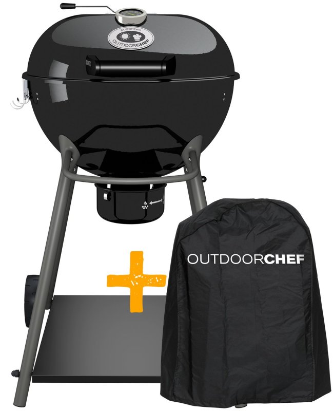 Outdoorchef Holzkohle Kugelgrill Kensington 570 C schwarz - Holzkohlegrill inkl. Abdeckhaube