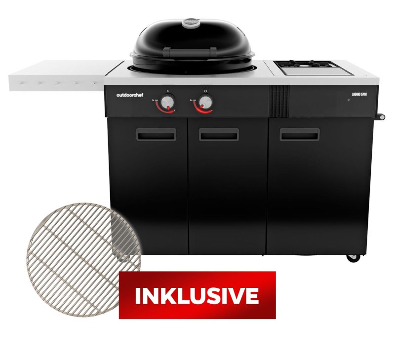 Outdoorchef Gas Kugelgrill Station Lugano 570 G EVO II Plus - inkl. Grillfürst Edelstahlguss Grillrost