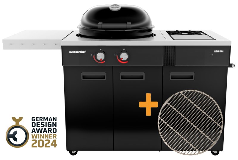 Outdoorchef Gas Kugelgrill Station Lugano 570 G EVO II Plus - inkl. Grillfürst Edelstahlguss Grillrost