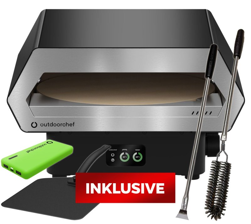 Outdoorchef Gas Pizzaofen Prismo 420 G inkl. Powerbank, Pizzaschieber, Pizzaofen-Bürste und -Schaber