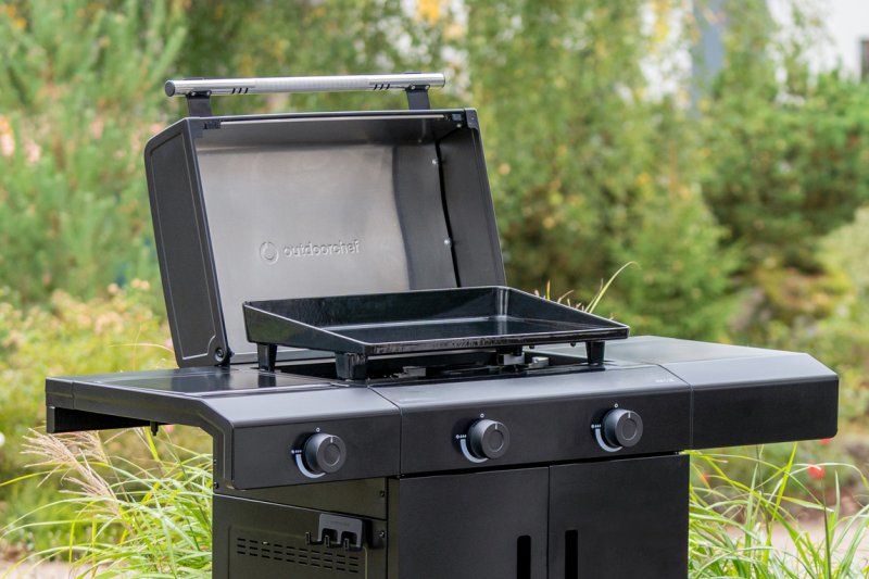 Outdoorchef Planchagrill HEAT C-265 - mit Doppel-Blazing-Zone, Cooking Zone und Gusseisen-Plancha