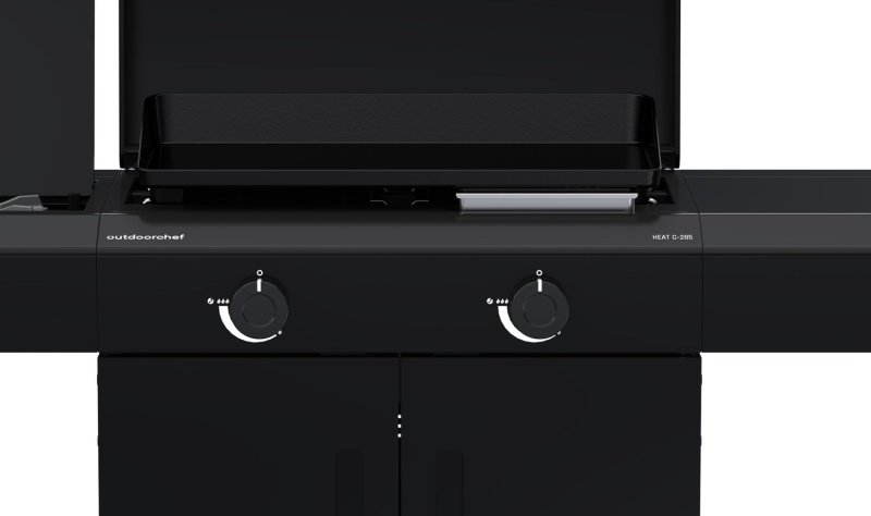 Outdoorchef Power Grillstation HEAT C-265 mit 2 x Blazing Zone und Seitenkocher - inkl. XL Gusseisen Plancha
