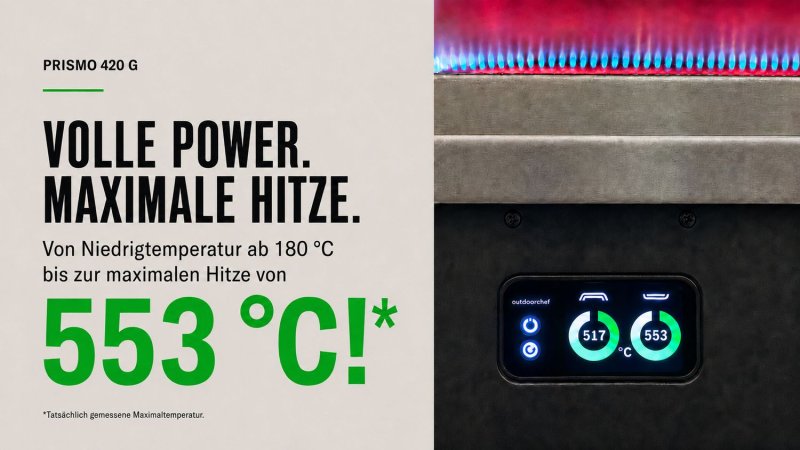 Outdoorchef Gas Pizzaofen Prismo 420 G inkl. Powerbank, Pizzaschieber, Pizzaofen-Bürste und -Schaber