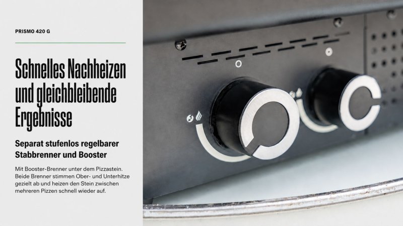 Outdoorchef Gas Pizzaofen Prismo 420 G inkl. Powerbank, Pizzaschieber, Pizzaofen-Bürste und -Schaber
