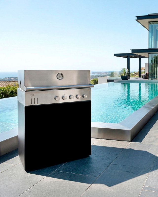 Outdoorchef QUBE X-415 RB S Edelstahl - Grillfürst Edition - Midnight Black