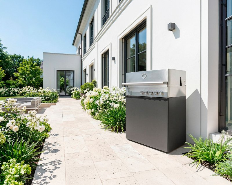 Outdoorchef QUBE X-415 RB S Edelstahl - Grillfürst Edition - Stone Taupe