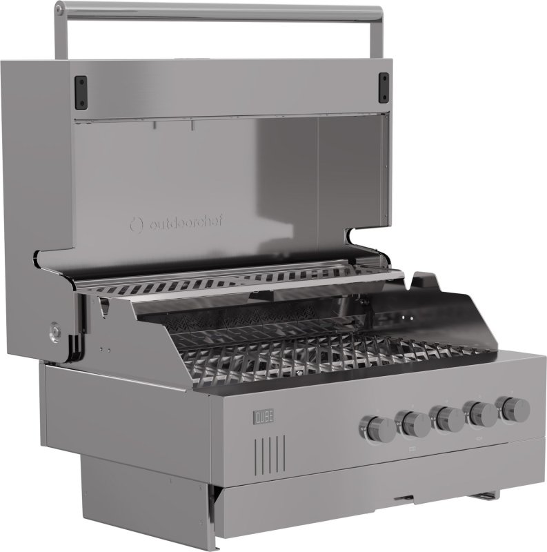 Outdoorchef QUBE X-415 RB S Edelstahl - Grillfürst Edition - Midnight Black