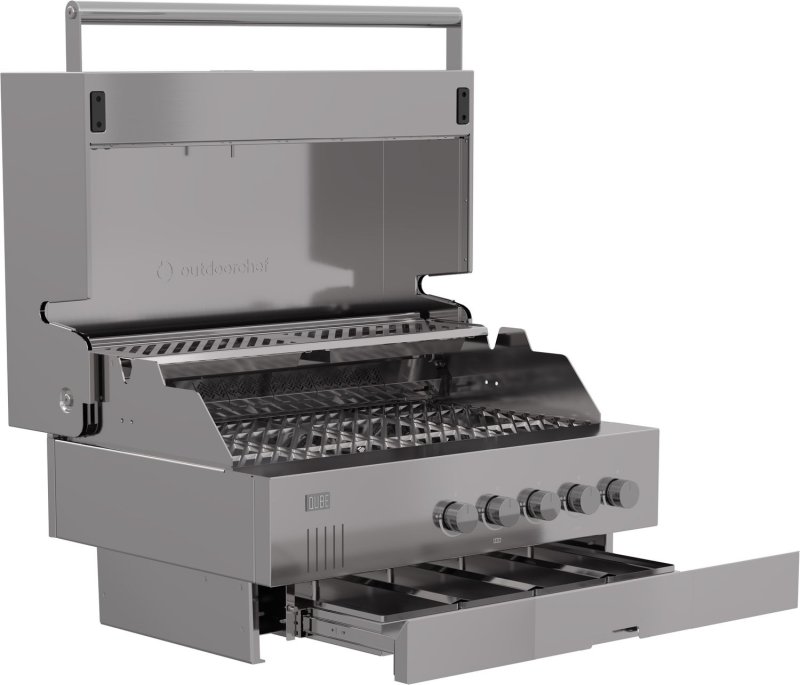 Outdoorchef QUBE X-415 RB S Edelstahl - Grillfürst Edition - Soft Beige