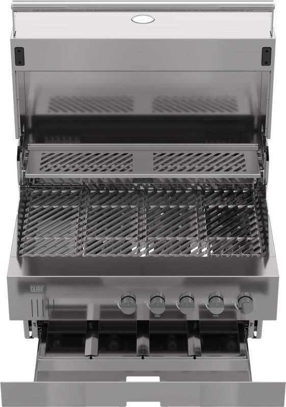 Outdoorchef QUBE X-415 RB S Edelstahl - Grillfürst Edition - Midnight Black