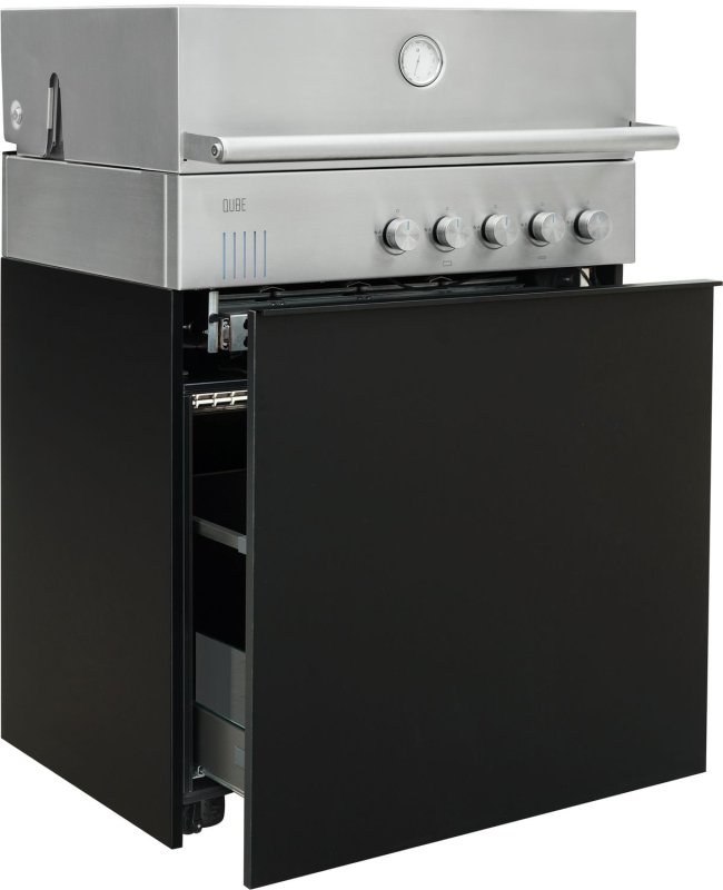 Outdoorchef QUBE X-415 RB S Edelstahl - Grillfürst Edition - Midnight Black