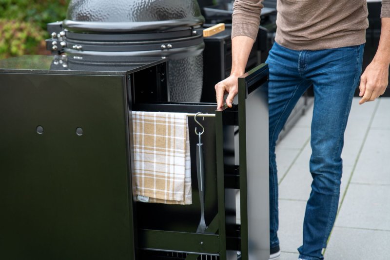 Outdoorchef Schrankmodul HEAT - schmal - Multifunktions-Auszug (Apothekerschrank) - inkl. Arbeitsplatte Granit