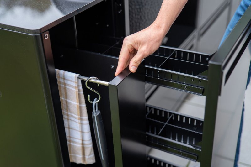 Outdoorchef Schrankmodul HEAT - schmal - Multifunktions-Auszug (Apothekerschrank) - inkl. Arbeitsplatte Granit