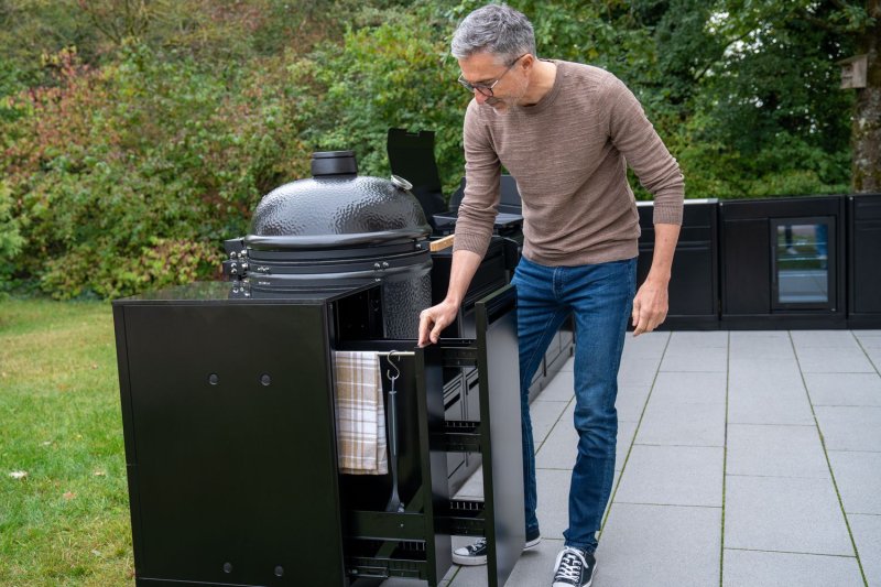 Outdoorchef Schrankmodul HEAT - schmal - Multifunktions-Auszug (Apothekerschrank) - inkl. Arbeitsplatte Granit