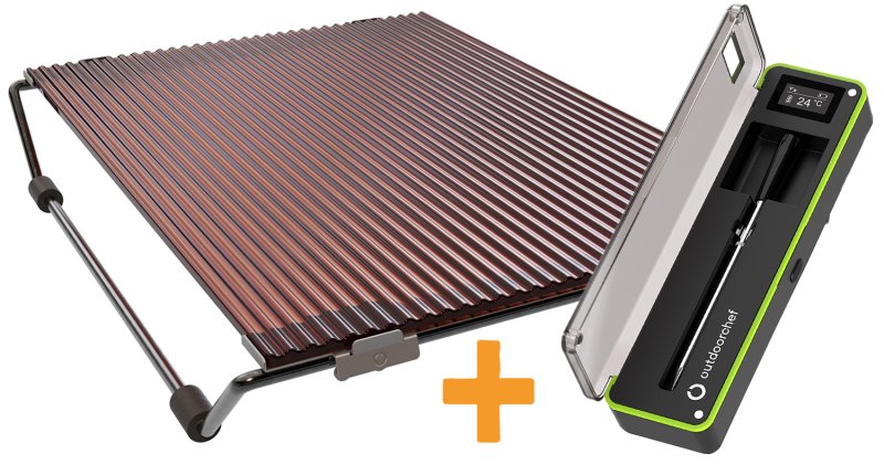 Outdoorchef Steak Set mit Blazinglas® HEAT + Easy Check Thermometer Single