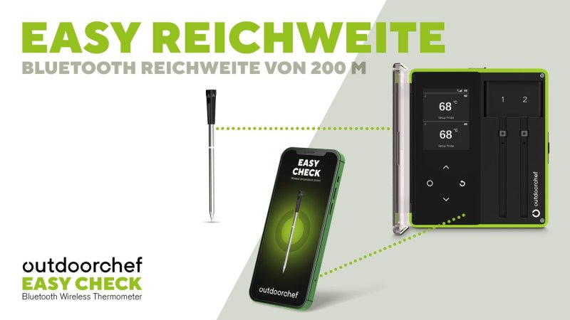 Outdoorchef Easy Check Thermometer Single - Wireless Bluetooth Grillthermometer