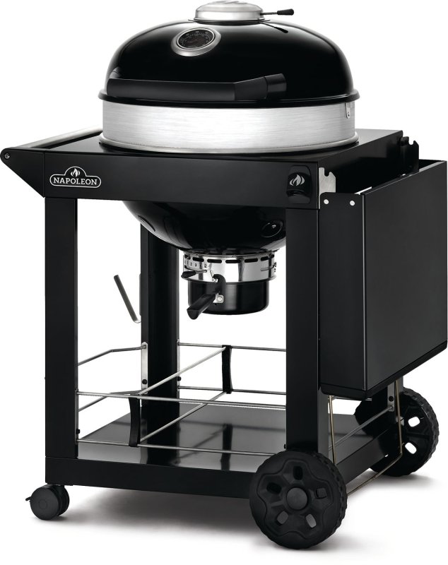 Napoleon PRO-CART Holzkohlegrill Kugelgrill Ø 57 cm - 50 Jahre Napoleon - inkl. Grillplatte, Holzkohlekörben und Grillbesteck Pro