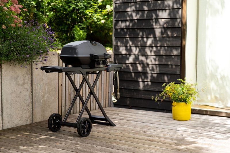 Napoleon Phantom TravelQ PRO285X Kompakt Gasgrill, mattschwarz - mit klappbarem Wagen inkl. Warmhalterost - Modell 2025
