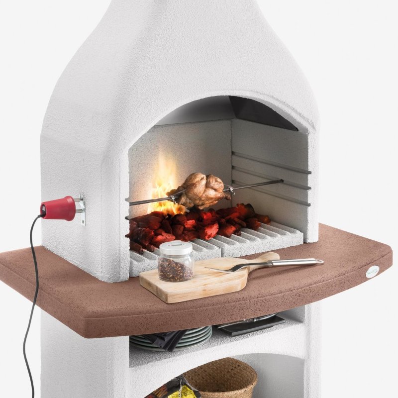 Palazzetti Zubehör: Edelstahl Drehspieß mit Motor, 76 cm