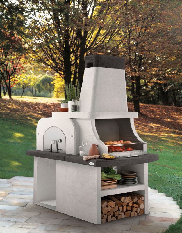 Palazzetti Grillkamin Bastia mit Pizzaofen inkl. Montagematerial