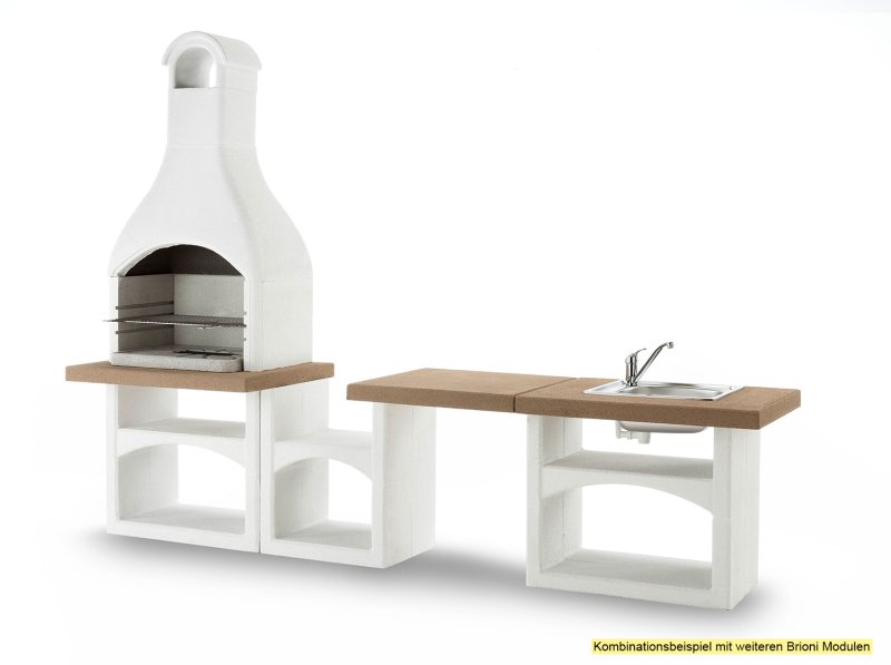 Palazzetti Outdoor Küche: Modul Grillkamin Brioni inkl. Montagematerial