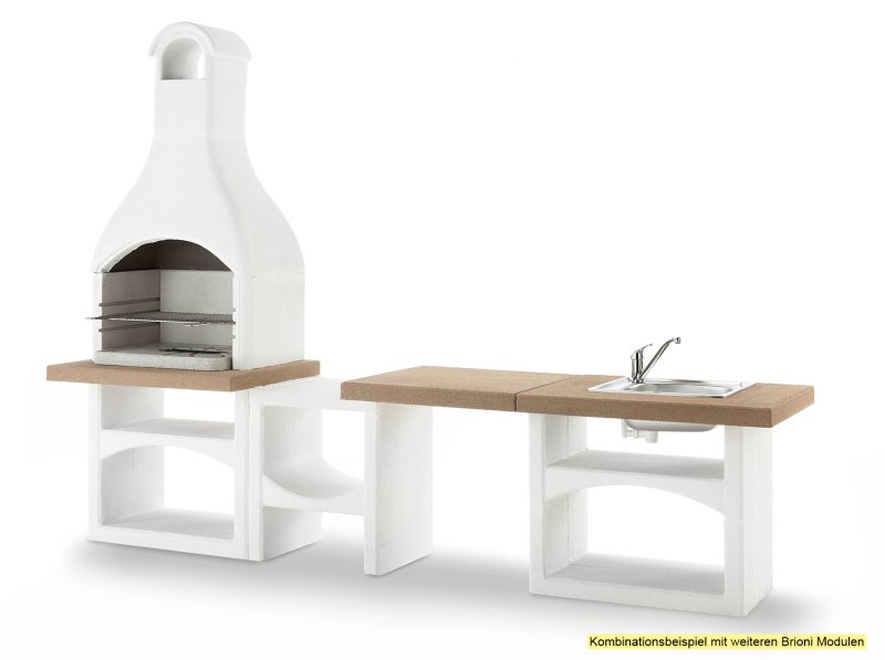 Palazzetti Outdoor Küche: Modul Grillkamin Brioni inkl. Montagematerial