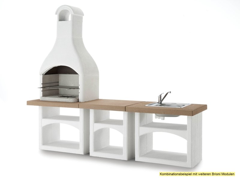 Palazzetti Outdoor Küche: Modul Grillkamin Brioni inkl. Montagematerial
