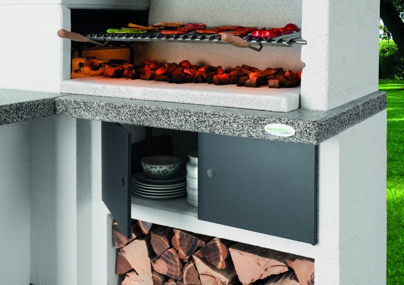 Palazzetti Grillkamin Faro inkl. Montagematerial (ohne Türen, optional erhältlich)