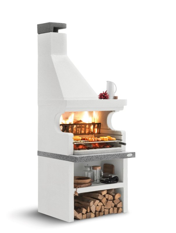 Palazzetti Grillkamin Levanzo - Eck-Grillkamin Einbau links inkl. Montagematerial