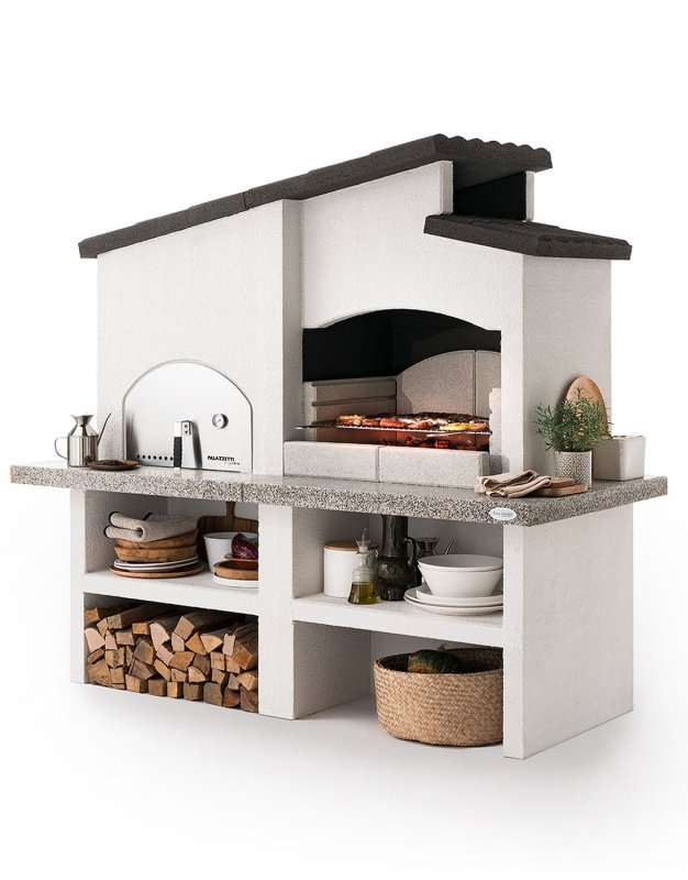 Palazzetti Grillkamin New Zealand 2 mit Pizzaofen inkl. Montagematerial