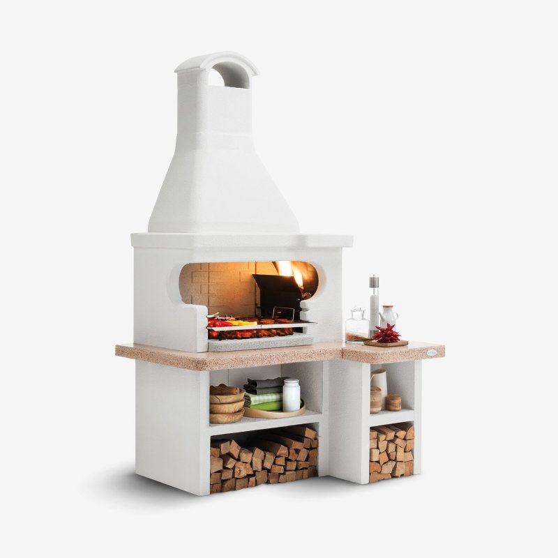 Palazzetti Grillkamin Tropea 4 inkl. Montagematerial (ohne Türen, optional erhältlich)