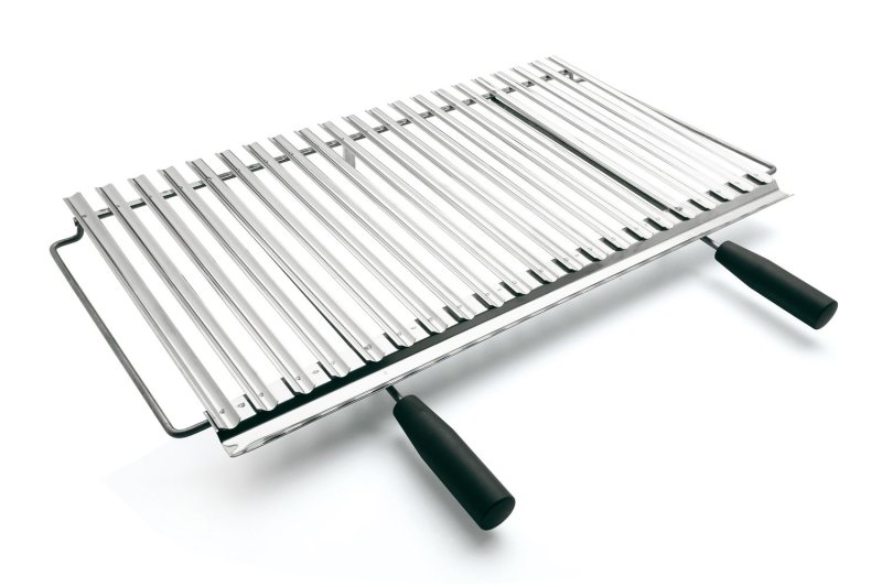 Palazzetti Edelstahl Grillrost mit Bakelitgriffen 68 x 40cm