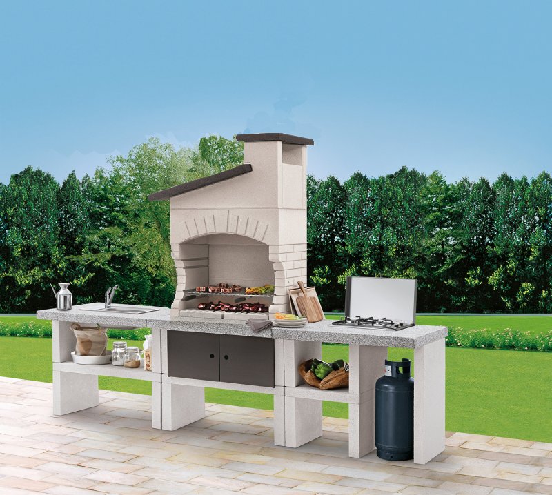 Palazzetti Outdoor Küche Guanaco 2 inkl. Montagematerial