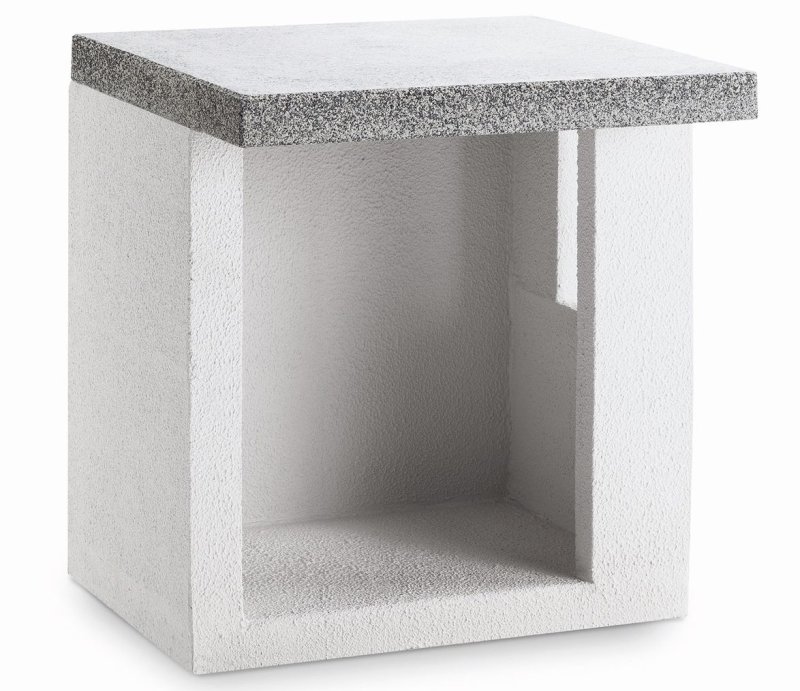 Palazzetti Outdoor Küche: Modul Schrank - Marmotech Granitoptik grau