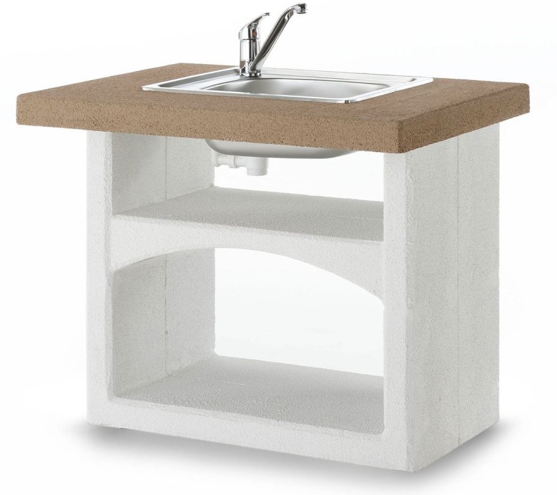 Palazzetti Outdoor Küche: Modul Spüle für Brioni Grillkamin