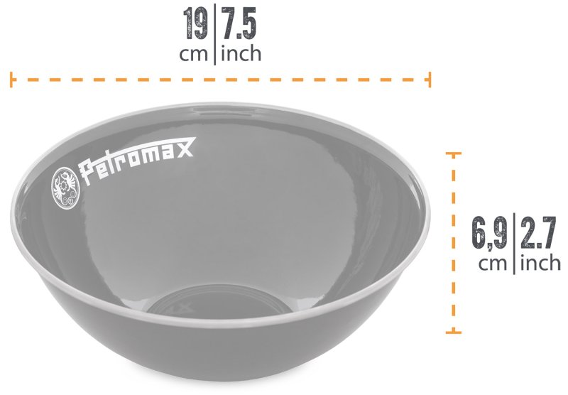 Petromax Emaille Schalen / 1000 ml / schwarz, 2 Stück