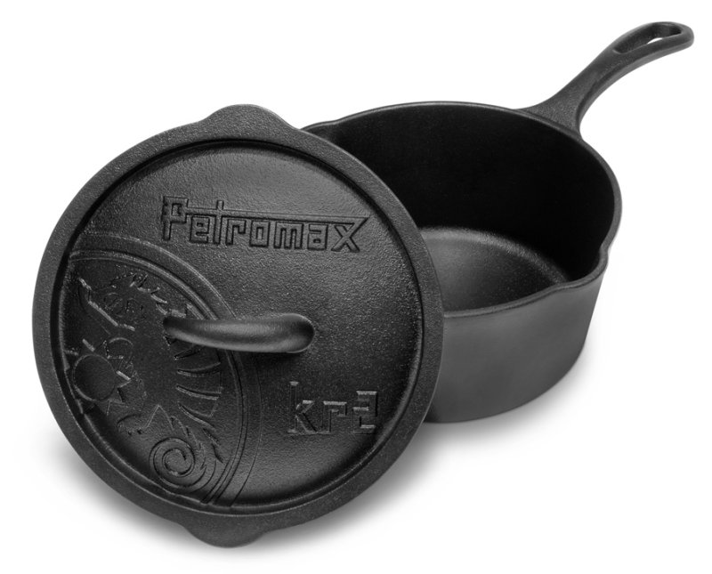 Petromax Gusseiserne Kasserolle mit Deckel kr2