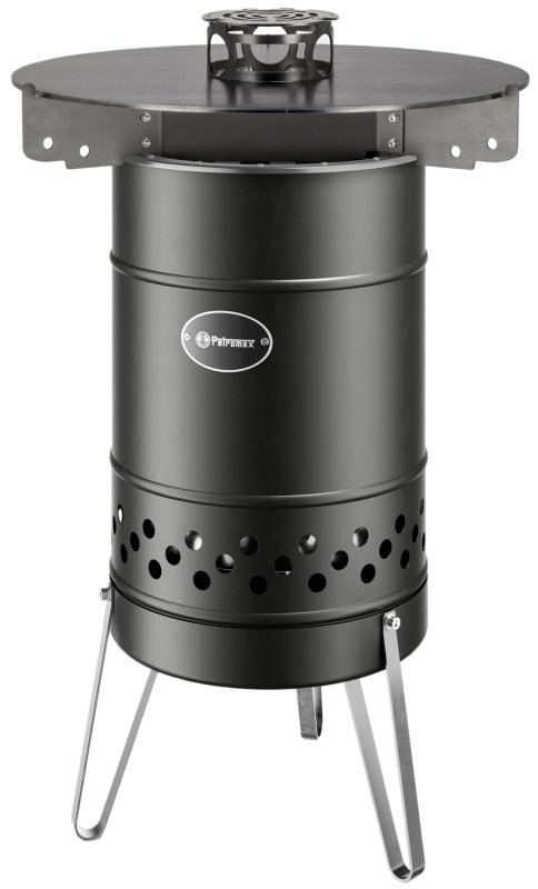 Petromax Pyron Feuertonne Black Edition - inkl. Pypla Feuerplatte