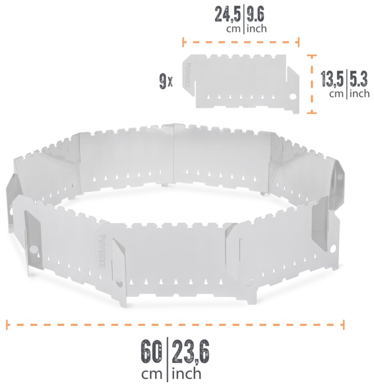 Petromax Steck-Windschutz für Feuerschalen