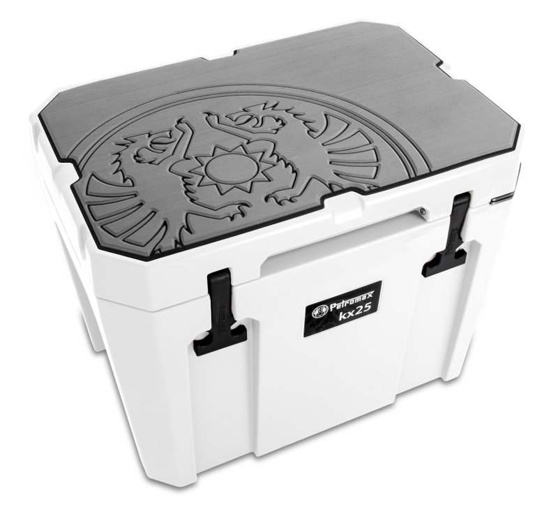 Petromax Haft-Auflage für Kühlbox kx25 grau mit Drachenemblem