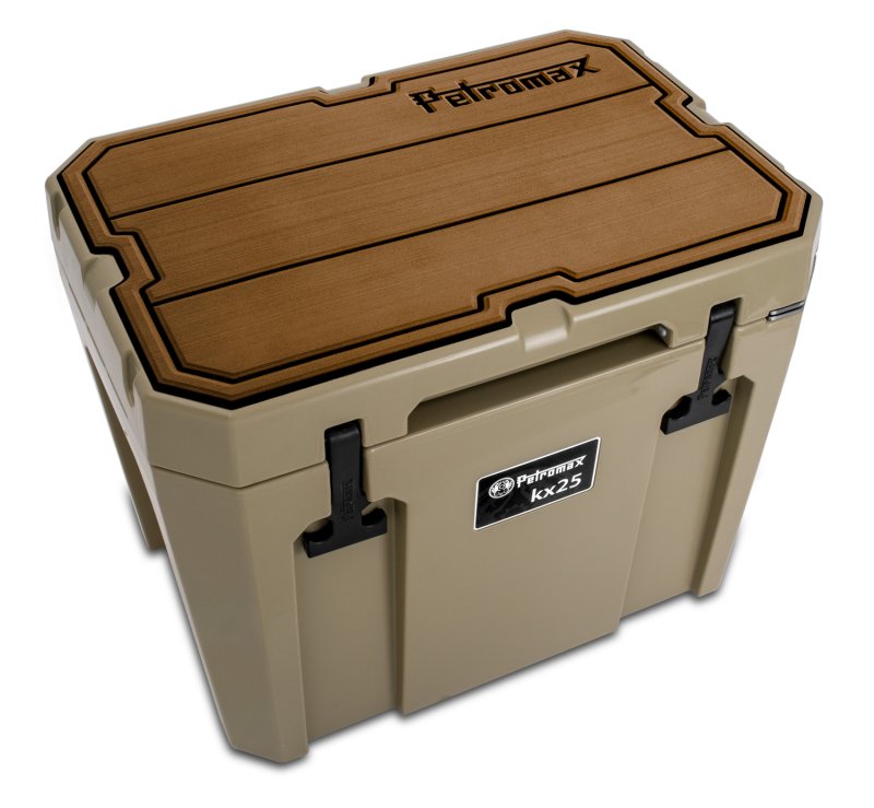 Petromax Haft-Auflage für Kühlbox kx25 braun mit Linien