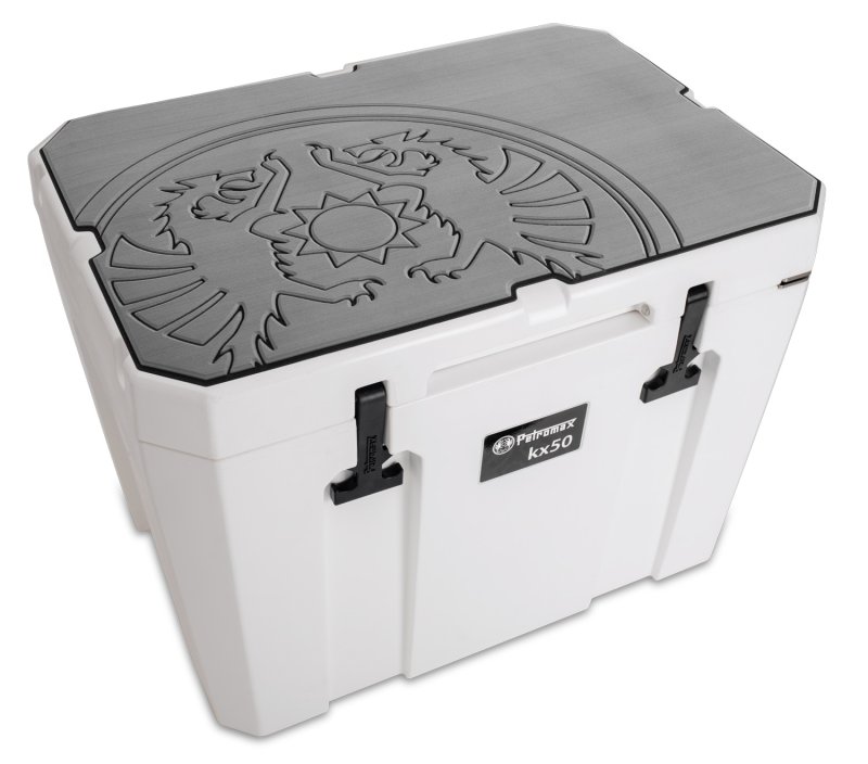 Petromax Haft-Auflage für Kühlbox kx50 grau mit Drachenemblem