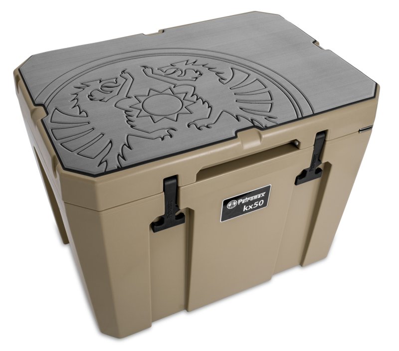 Petromax Haft-Auflage für Kühlbox kx50 grau mit Drachenemblem