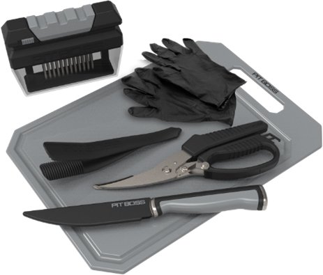 Pit Boss Food Prep Kit - 15-teiliges Fleisch-Vorbereitungs-Set