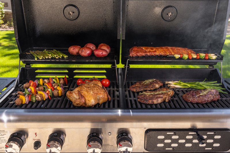 Pit Boss Memphis Ultimate 2.0 Kombigrill + Gusseisen Starter Set 6-teilig